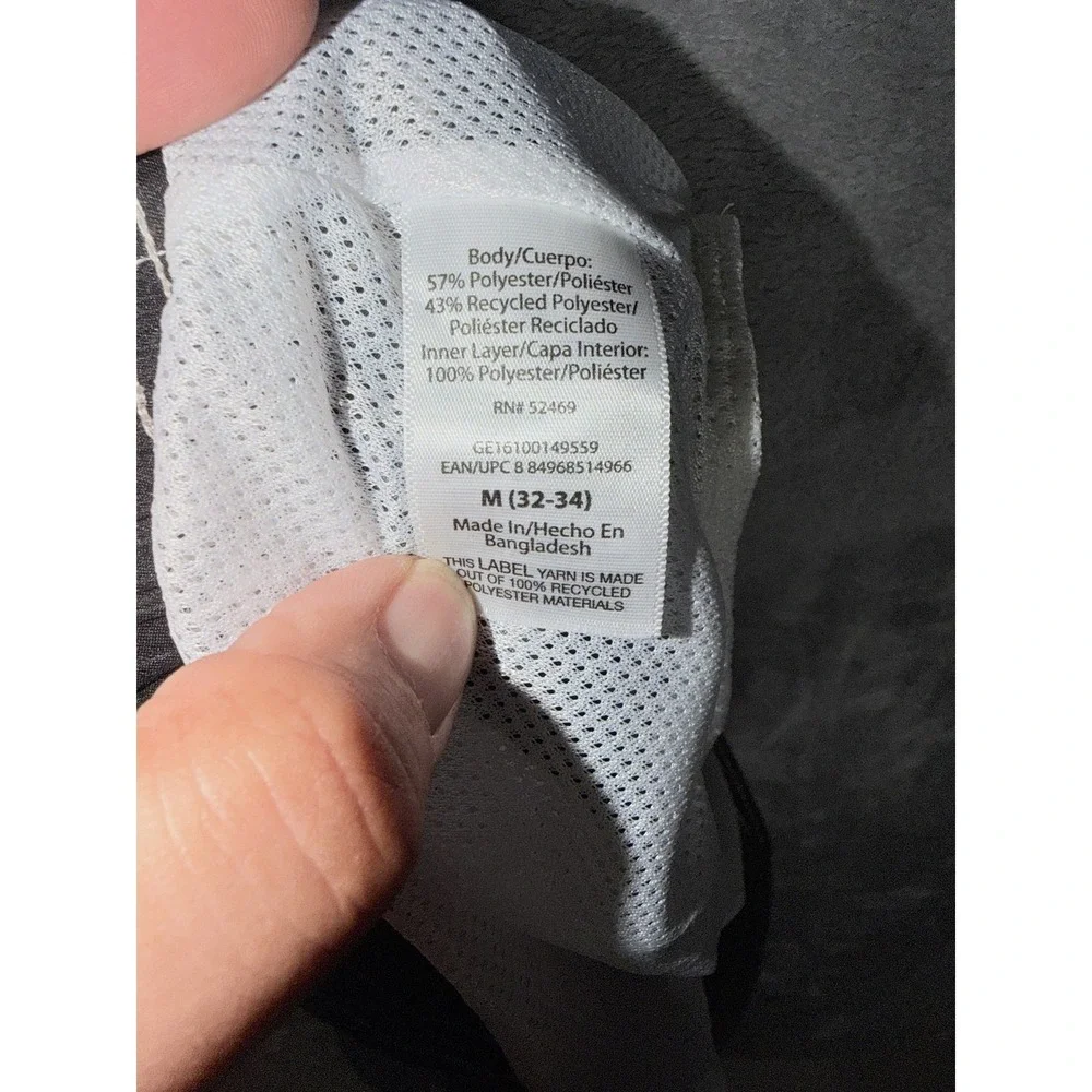 George Mens Swim Trunks Shorts Size Medium M Gray Cargo Pockets Elastic Waist
